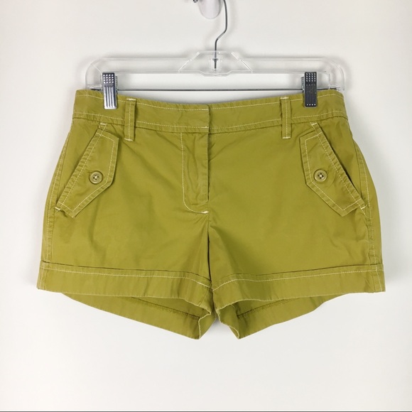 J. Crew Green City Fit Broken-In Chino Shorts Sz 6 - Picture 2 of 9